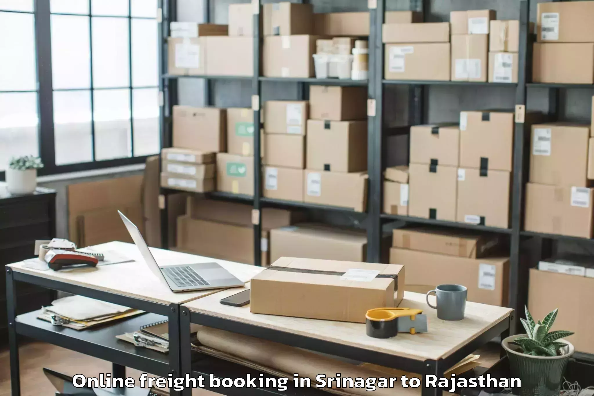 Top Srinagar to Deogarh Rajsamand Online Freight Booking Available